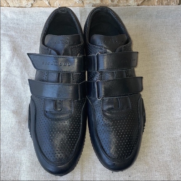 John Richmond Leather trainers Bling Back Size 39 Logo Rare main image 5